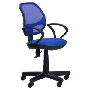 Крісло Чат/АМФ-4 сидіння А-21/спинка Сітка синя