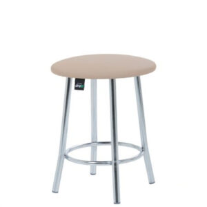Табурет Таллі хром Шкiрозамiнник бежевий