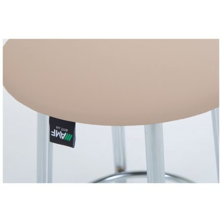 Табурет Таллі хром Шкiрозамiнник бежевий