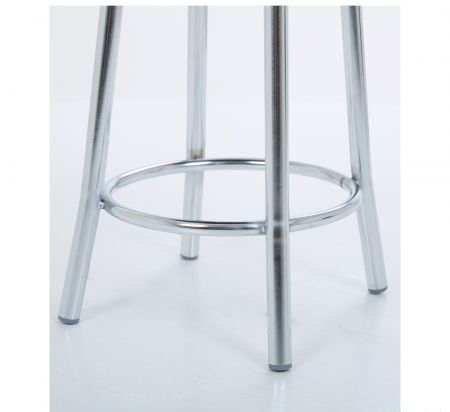 Табурет Таллі хром Шкiрозамiнник бежевий