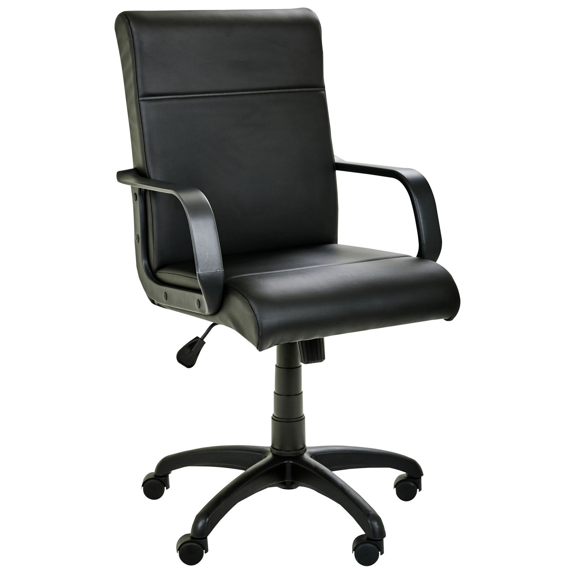 Крісло Фаворит Пластик на механізмі гойдання Шкiрозамiнник чорний, Миколаїв, "Світ Меблів", mebland.com.ua