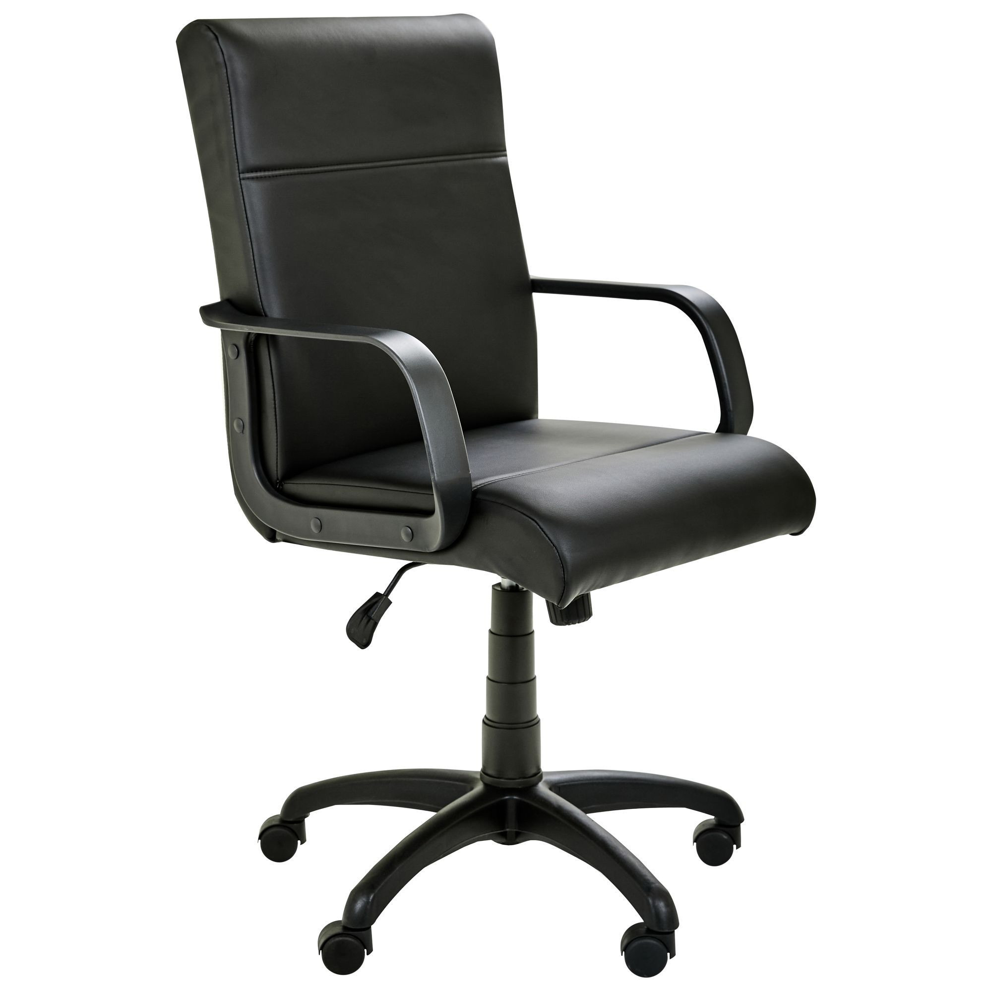 Крісло Фаворит Пластик на механізмі гойдання Шкiрозамiнник чорний, Миколаїв, "Світ Меблів", mebland.com.ua