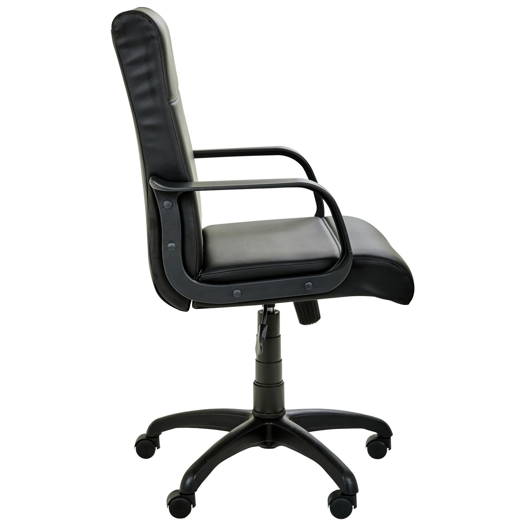 Крісло Фаворит Пластик на механізмі гойдання Шкiрозамiнник чорний, Миколаїв, "Світ Меблів", mebland.com.ua