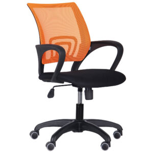Крісло Веб сидіння Сітка чорна /спинка Сітка помаранчева, Миколаїв, "Світ Меблів", mebland.com.ua