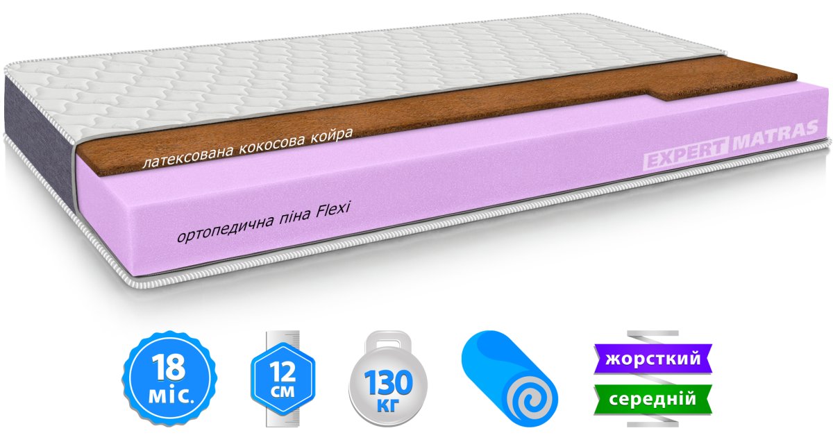 Матрац BRAVE FOAM COCOS / БРЕЙВ ФОАМ КОКОС "Світ Меблів", mebland.com.ua