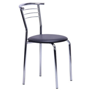 Стілець Маркос хром Шкірозамінник чорний, Миколаїв, "Світ Меблів", mebland.com.ua