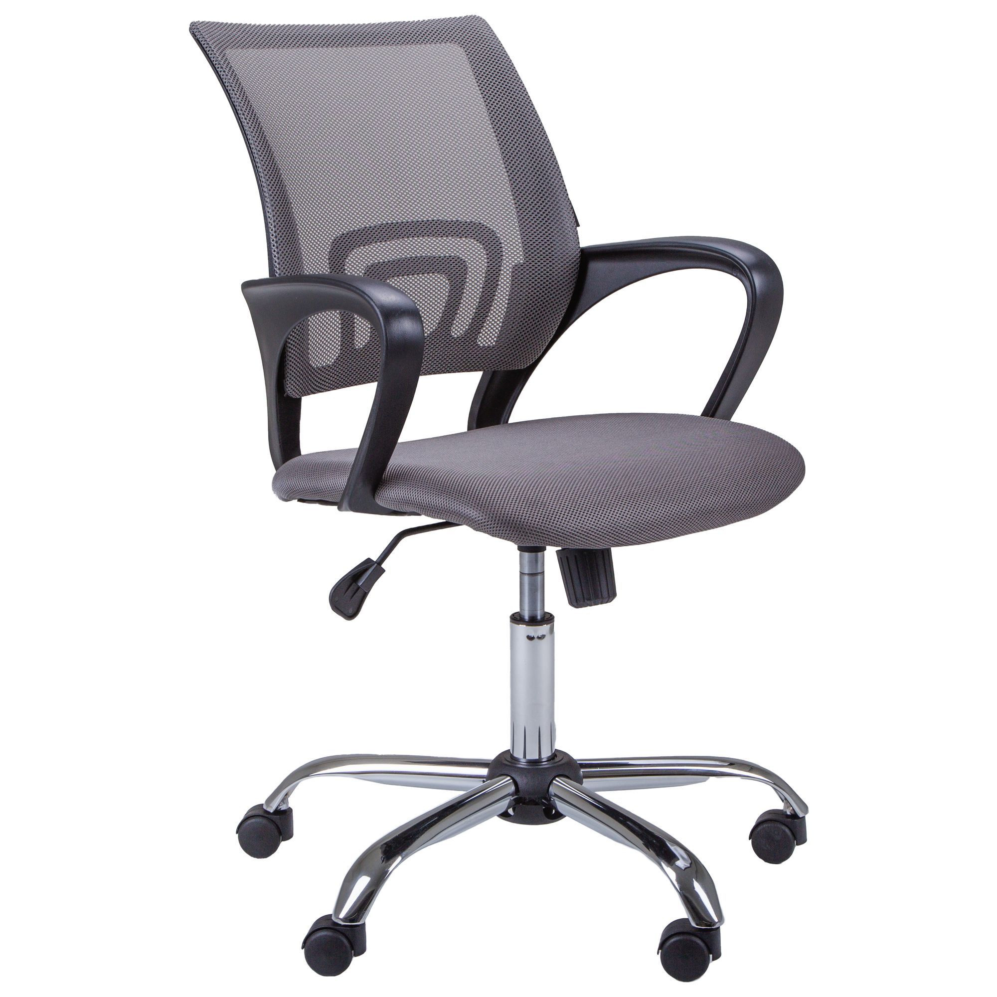 Крiсло Веб Хром Сiтка сiра, Миколаїв, "Світ Меблів", mebland.com.ua