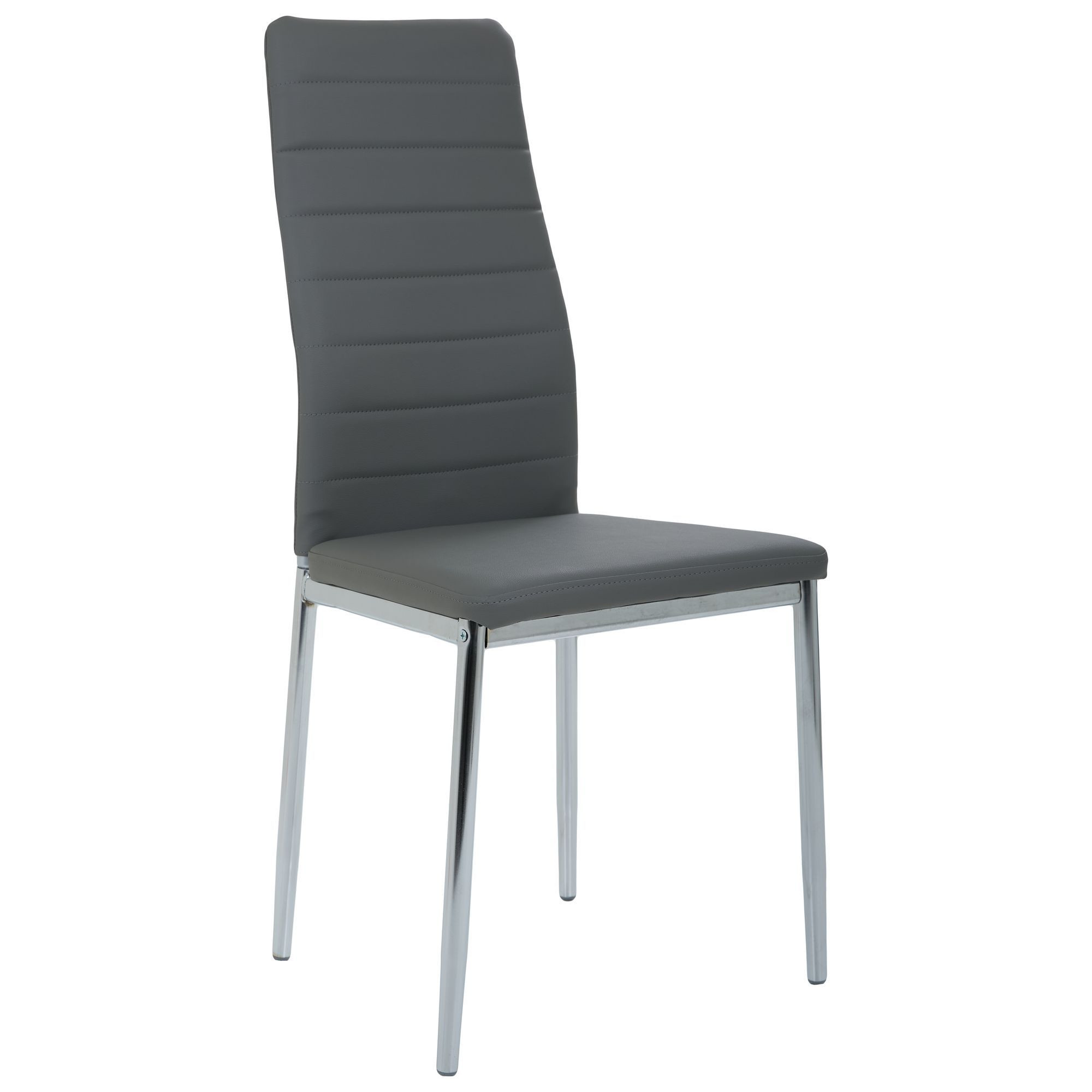 Стілець Сицилія хром Шкірозамінник сiрий, Миколаїв, "Світ Меблів", mebland.com.ua