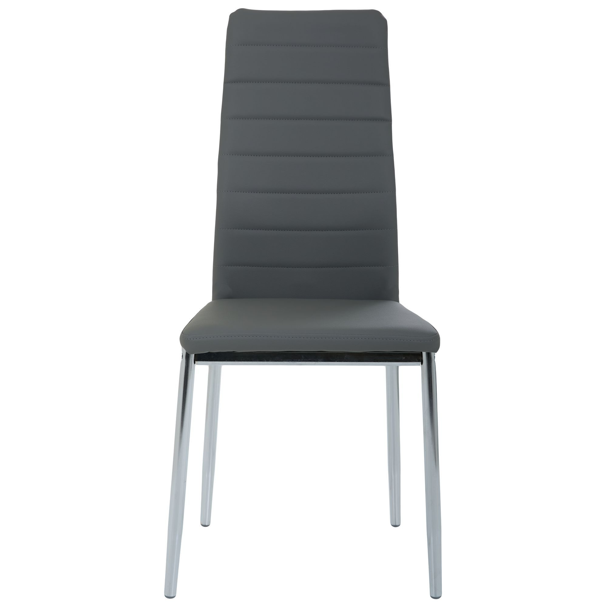 Стілець Сицилія хром Шкірозамінник сiрий, Миколаїв, "Світ Меблів", mebland.com.ua