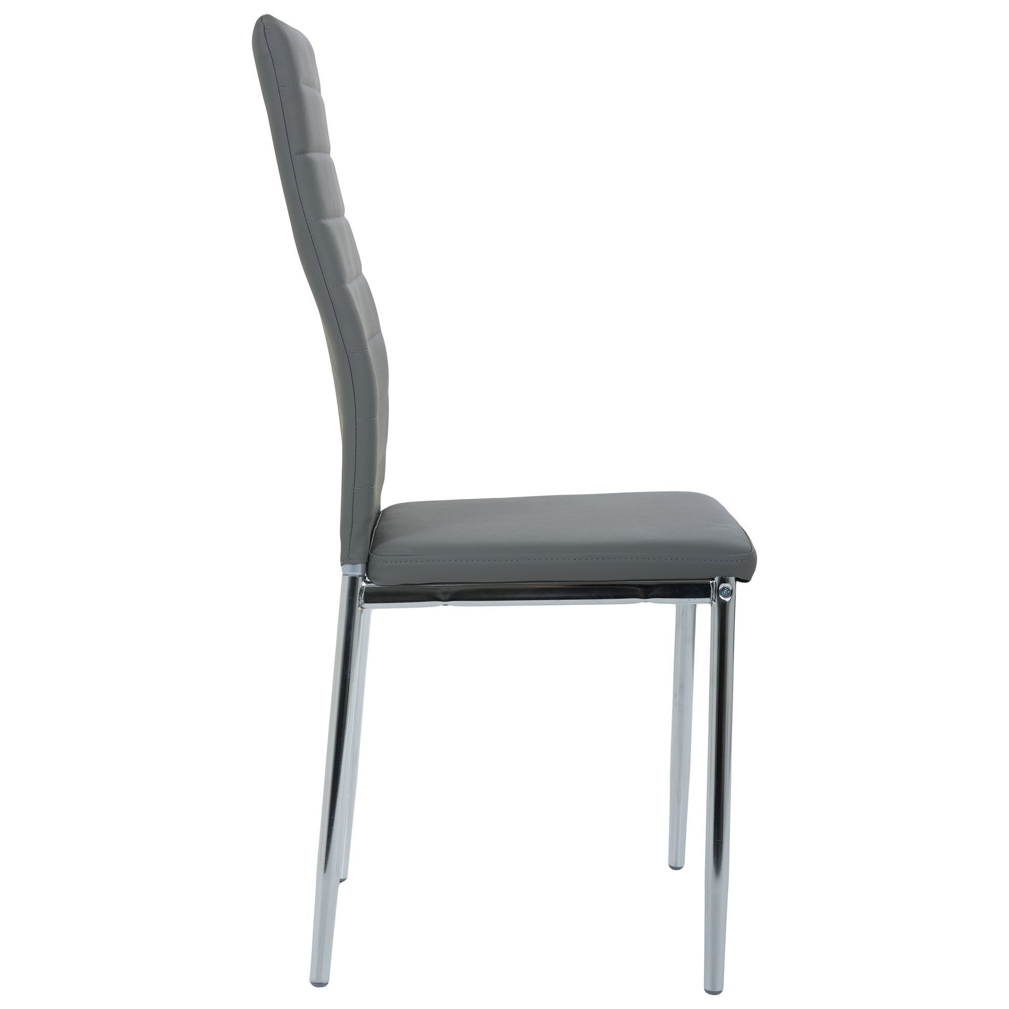 Стілець Сицилія хром Шкірозамінник сiрий, Миколаїв, "Світ Меблів", mebland.com.ua