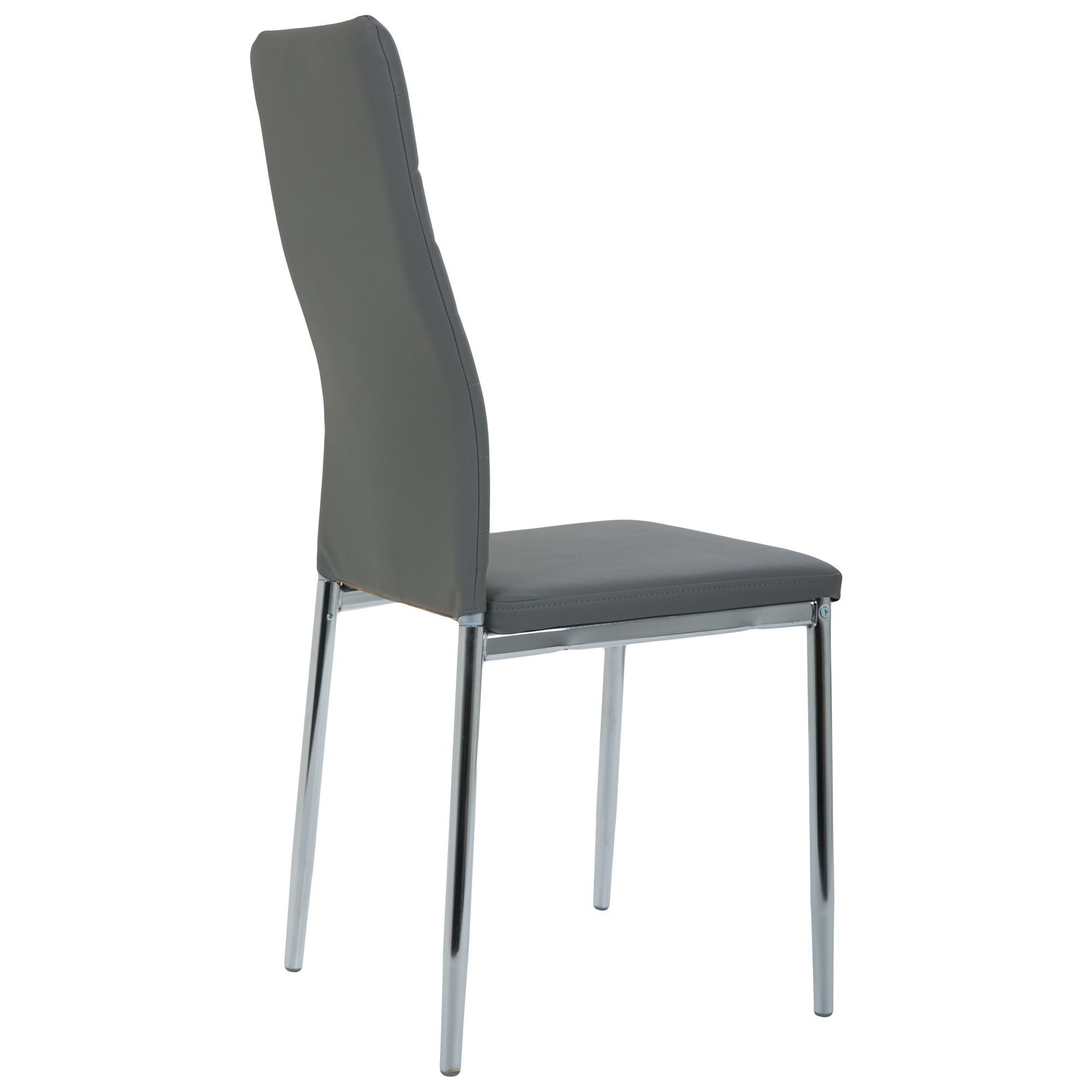 Стілець Сицилія хром Шкірозамінник сiрий, Миколаїв, "Світ Меблів", mebland.com.ua