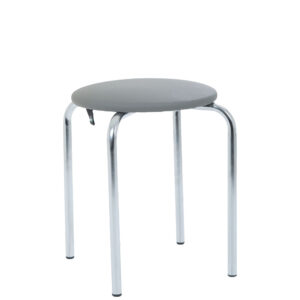 Табурет Софі хром Шкірозамінник сiрий, Миколаїв, "Світ Меблів", mebland.com.ua