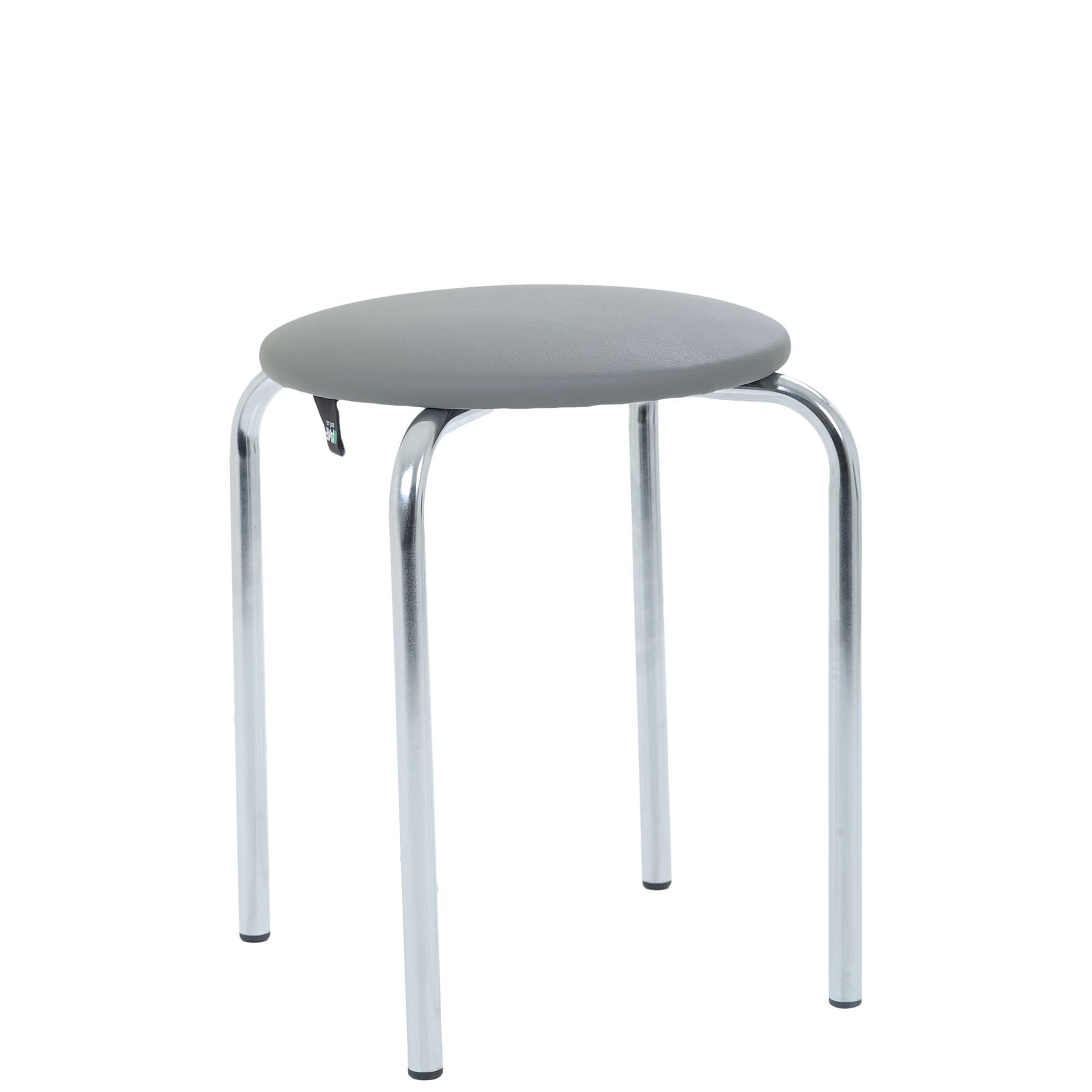 Табурет Софі хром Шкірозамінник сiрий, Миколаїв, "Світ Меблів", mebland.com.ua