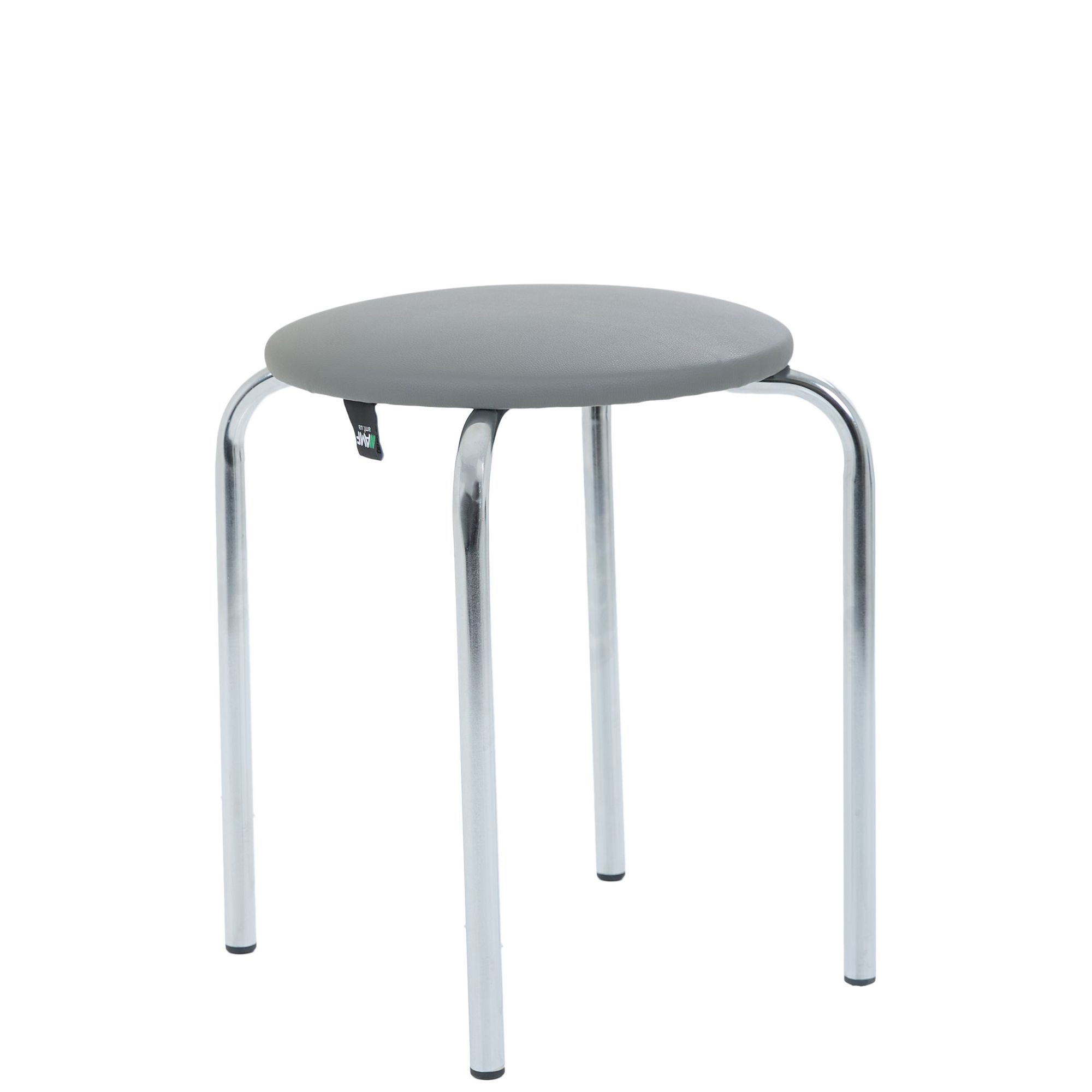 Табурет Софі хром Шкірозамінник сiрий, Миколаїв, "Світ Меблів", mebland.com.ua