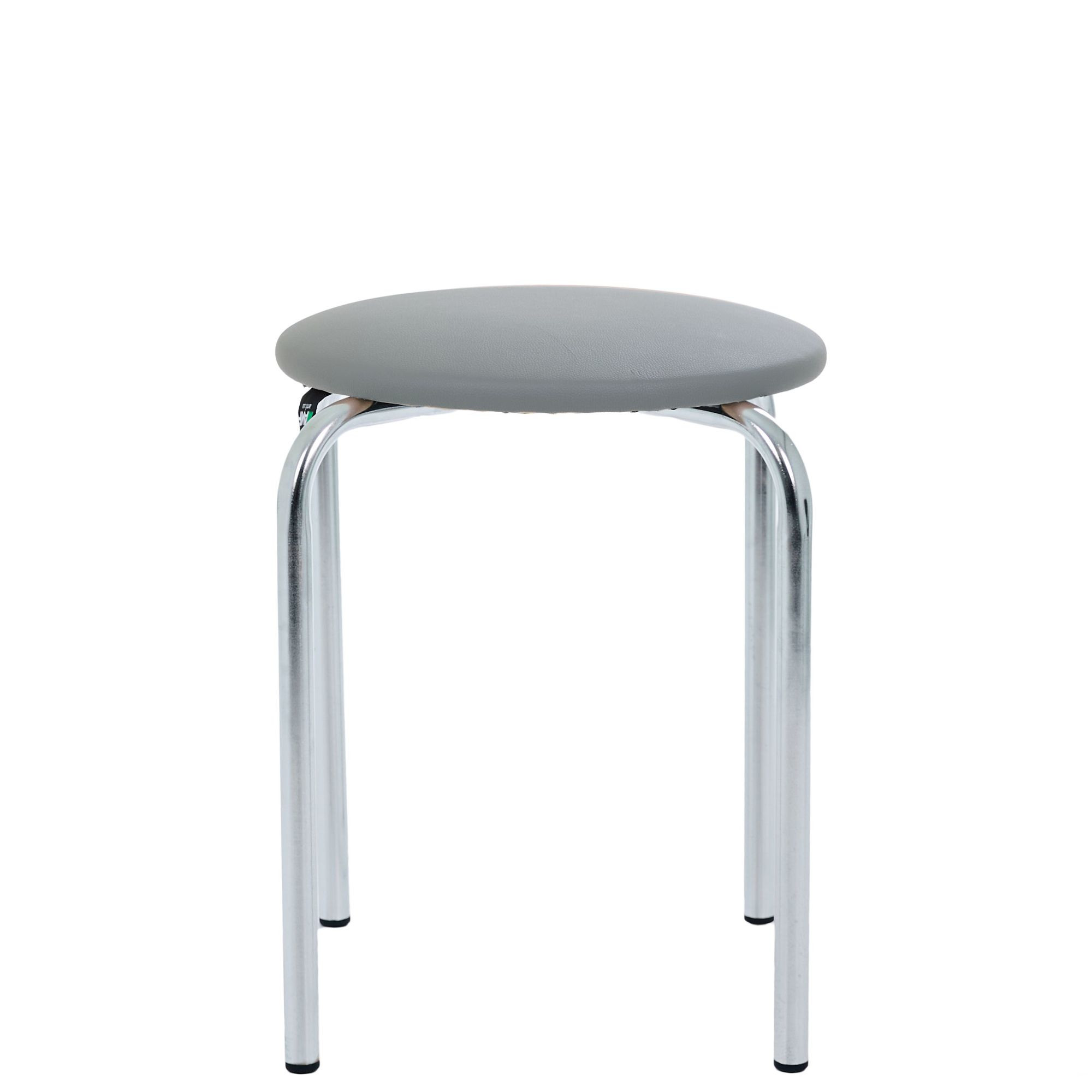 Табурет Софі хром Шкірозамінник сiрий, Миколаїв, "Світ Меблів", mebland.com.ua