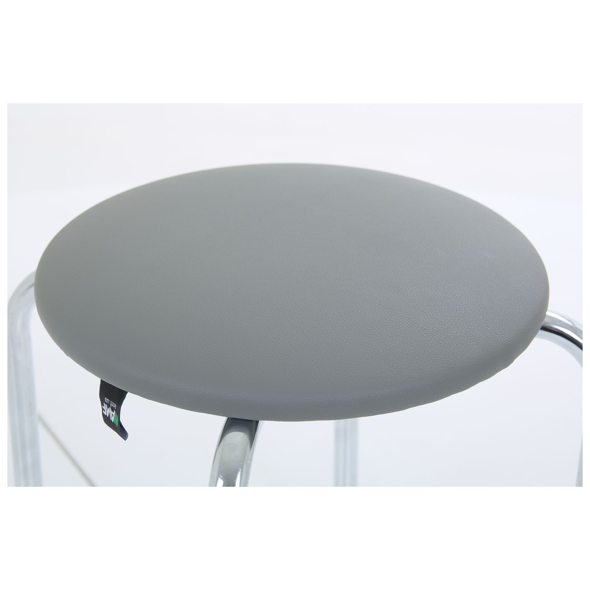 Табурет Софі хром Шкірозамінник сiрий, Миколаїв, "Світ Меблів", mebland.com.ua