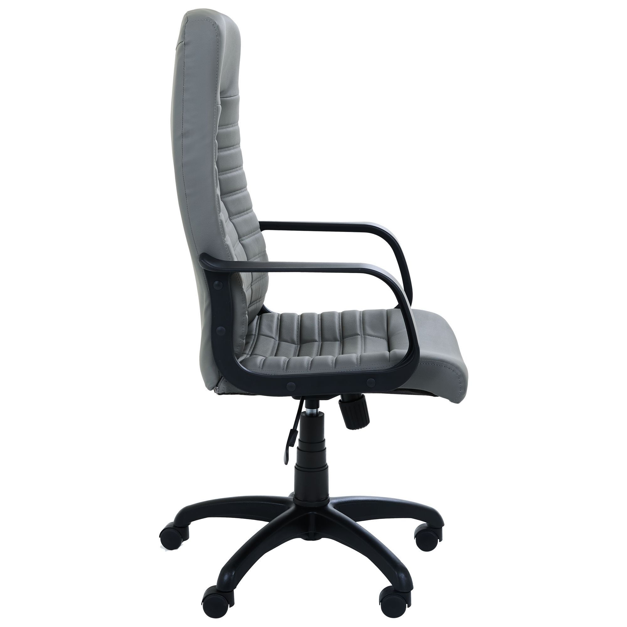 Крiсло Атлет PL Tilt Шкiрзам сiрий, Миколаїв, "Світ Меблів", mebland.com.ua