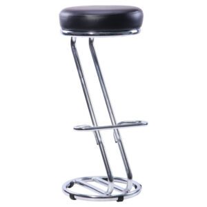 Стілець Зета Хокер хром Шкірозамінник чорний, Миколаїв, "Світ Меблів", mebland.com.ua