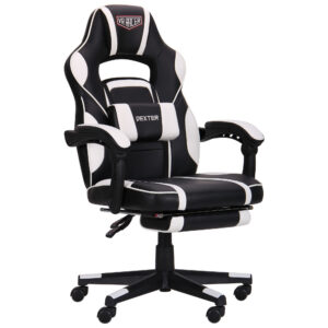 Крісло VR Racer Dexter Vector чорний/білий, Миколаїв, "Світ Меблів", mebland.com.ua