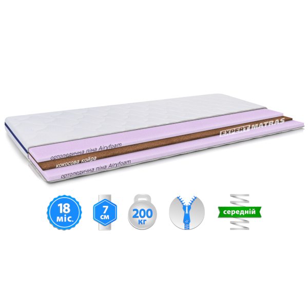 Матрац топер COCOS-MIX / КОКОС-МІКС трикотаж, Миколаїв, mebland.com.ua